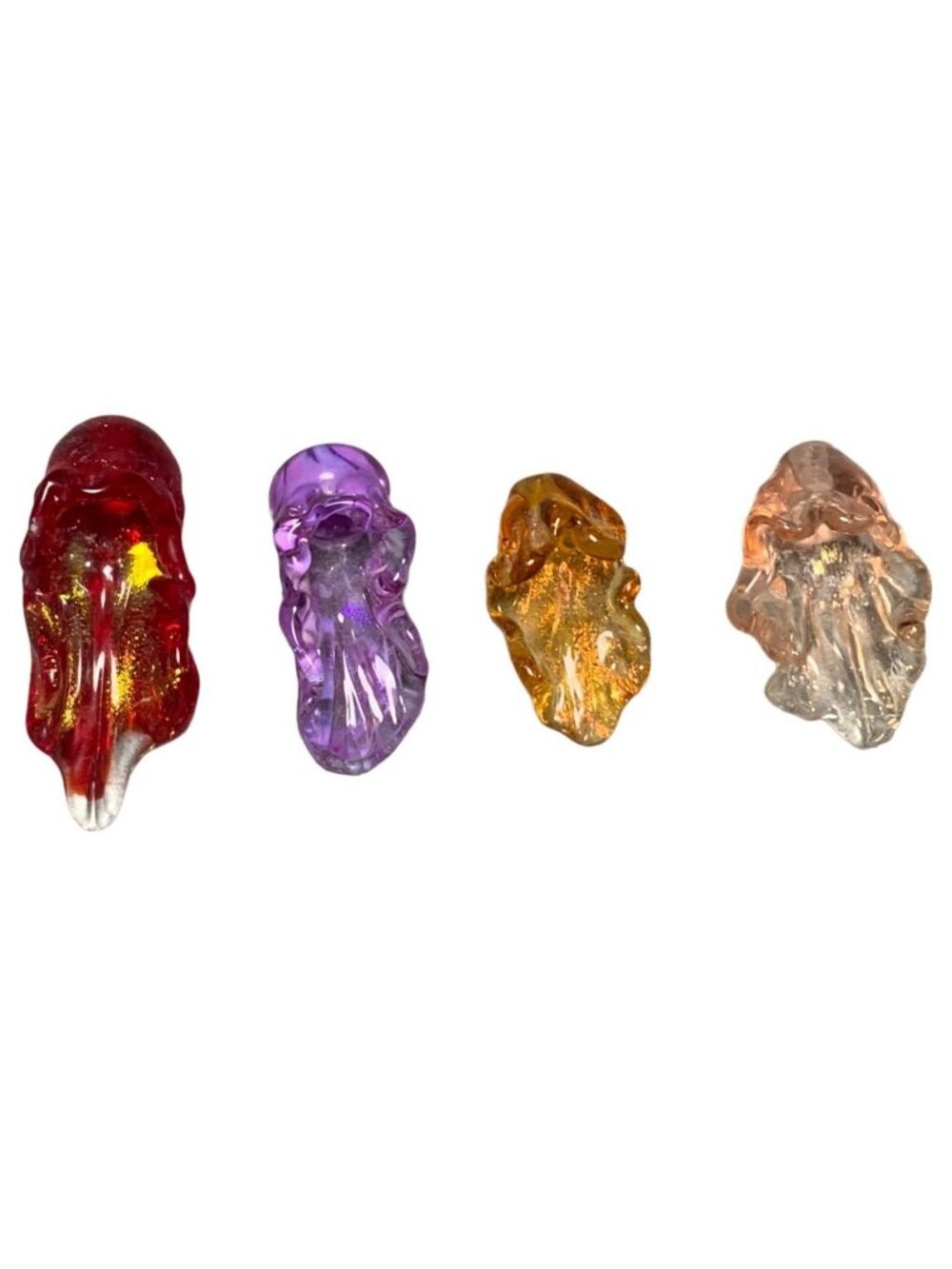 Handcrafted Lampwork Glass Beads - Set of 4 - Jewelry Making